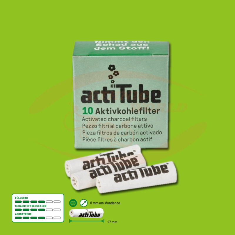 ActiTube 6mm EXTRA SLIM KONIK Filter ( 10)