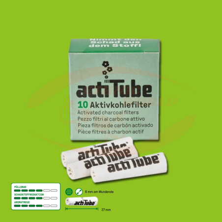 ActiTube 6mm EXTRA SLIM KONIK Filter ( 10)
