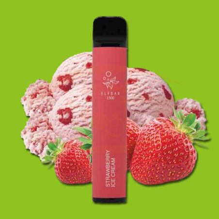Einweg e-cig 20 mg ELF Bar Strawberry Ice Cream (1500)