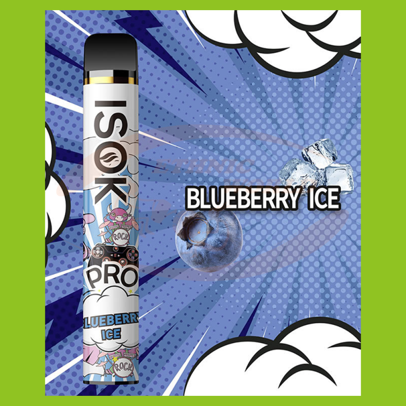 Disposable e-cig 20 mg ISOK Blueberry Ice (2000)