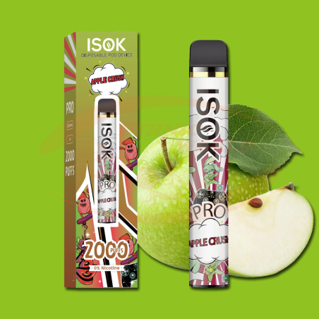 ISOK PRO 2000 Puffs 0 mg Apple Crush