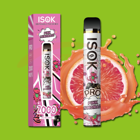 ISOK PRO 2000 Puffs 0 mg Pink Lemonade