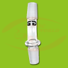 Glass tube - Male Adapter CURVED (18.8mm-18.8mm)