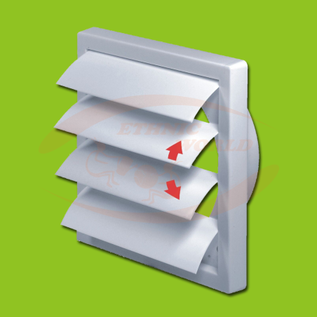 Grille de ventilation Anti-Retour 125mm - PVC