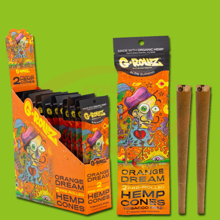 G-Rollz Hemp Cones Orange (2 pc)