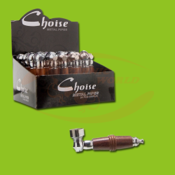 Metall - Holz Pfeife 9 cm (04151)