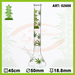 Glass Bong Leaf Jhari Beaker (02600)