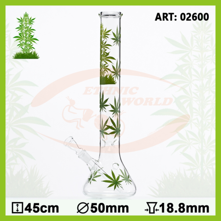 Glass Bong Leaf Jhari Beaker (02600)