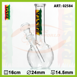 Bong en verre Rasta Flag (02584)